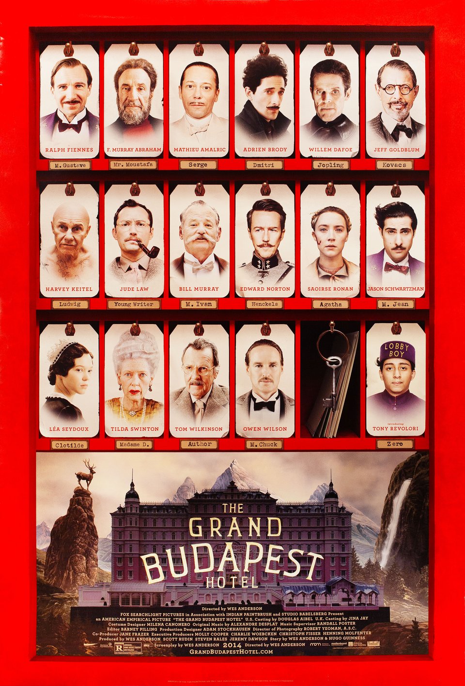 The Grand Budapest Hotel Original 2014 U.S. One Sheet Movie Poster