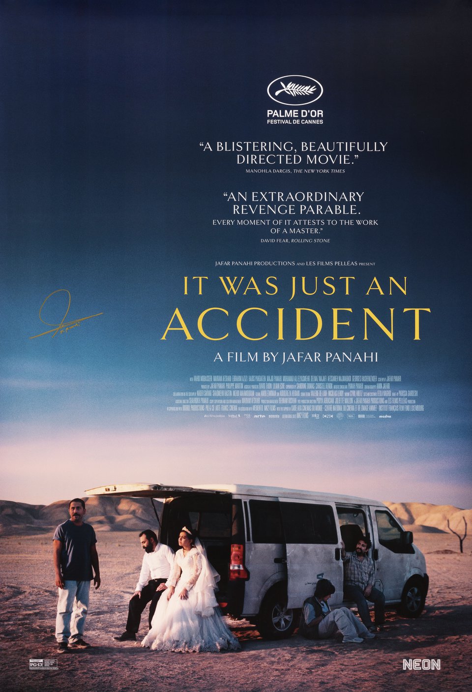 It Was Just an Accident Original 2025 U.S. One Sheet Movie Poster Signed by Jafar Panahi