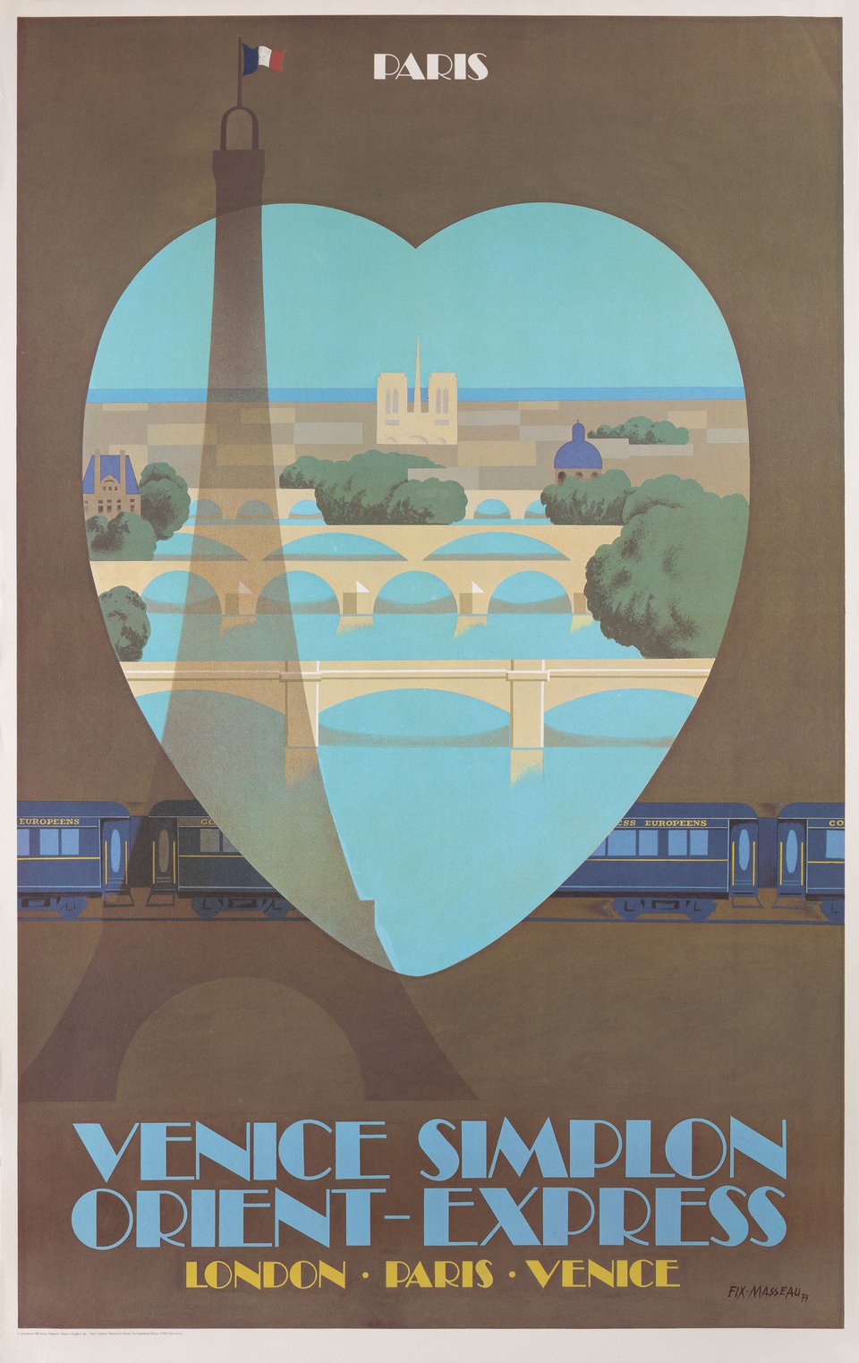 Venice Simplon Orient Express Original 1981 French B1 Poster