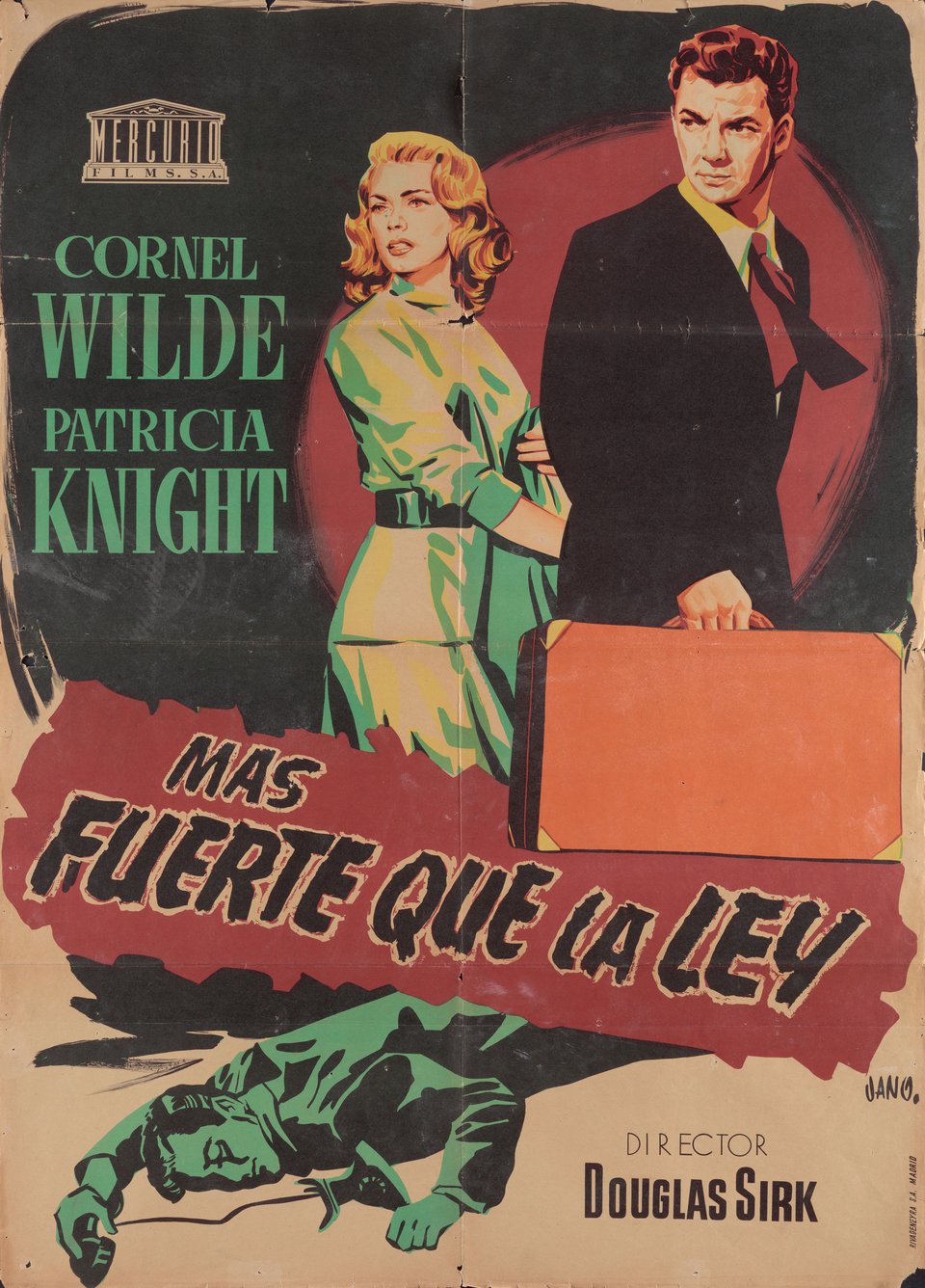 Shockproof Original 1949 Spanish B1 Movie Poster