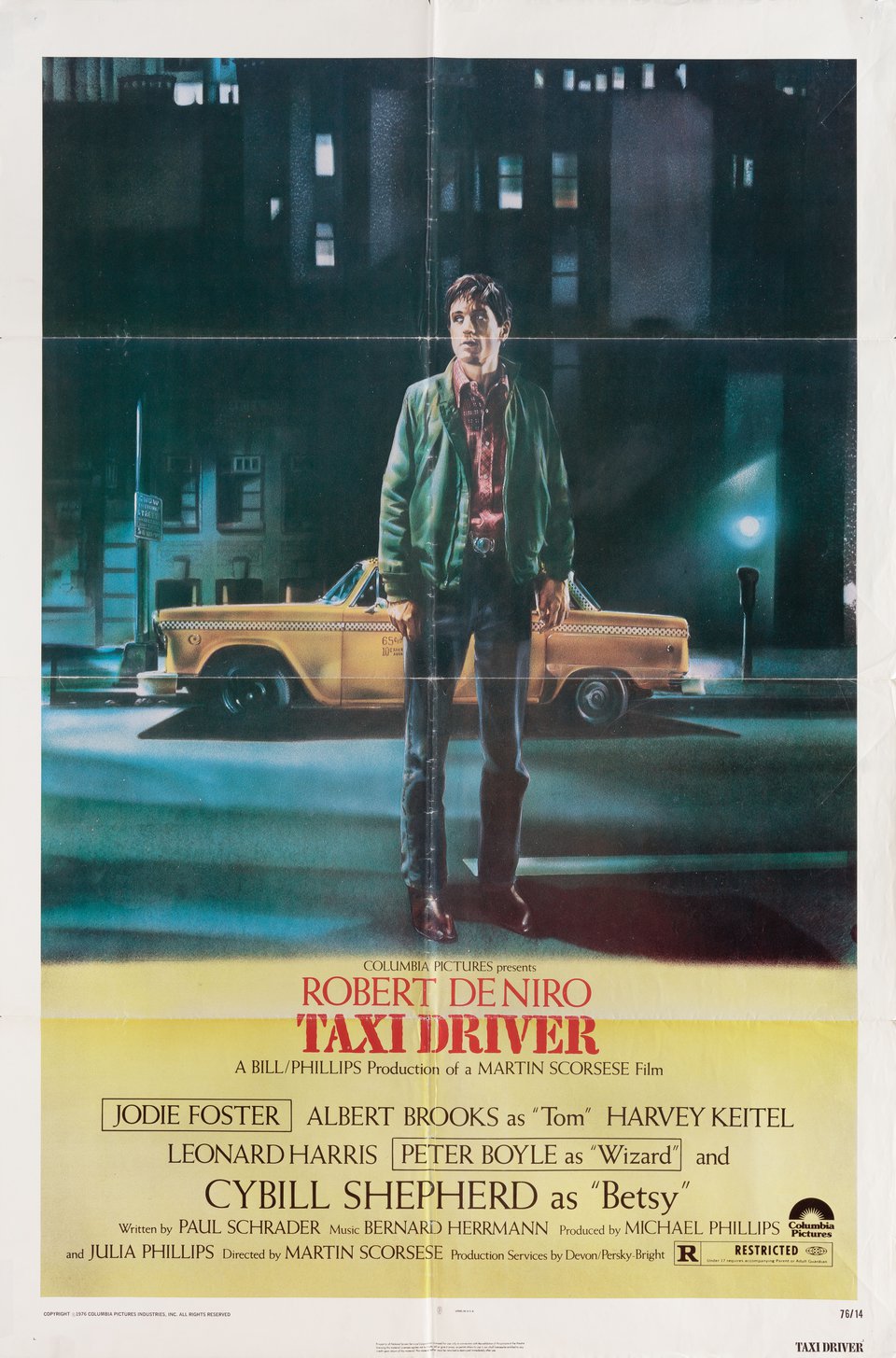 Taxi Driver Original 1976 U.S. One Sheet Movie Poster