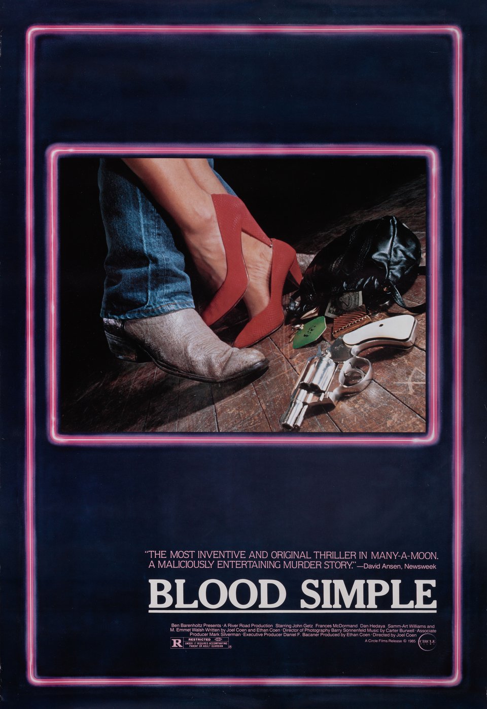 Blood Simple Original 1985 U.S. One Sheet Movie Poster