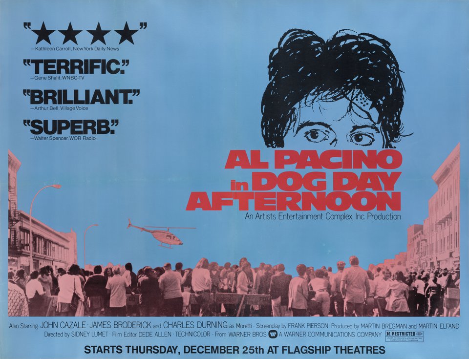 Dog Day Afternoon Original 1975 U.S. Subway Movie Poster