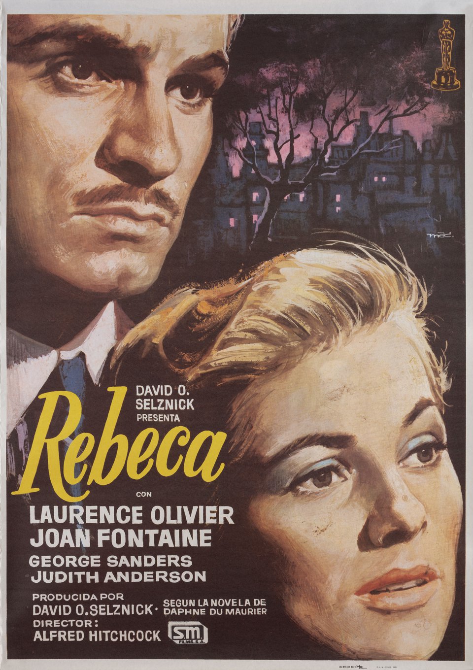 Rebecca Original R1982 Spanish B1 Movie Poster