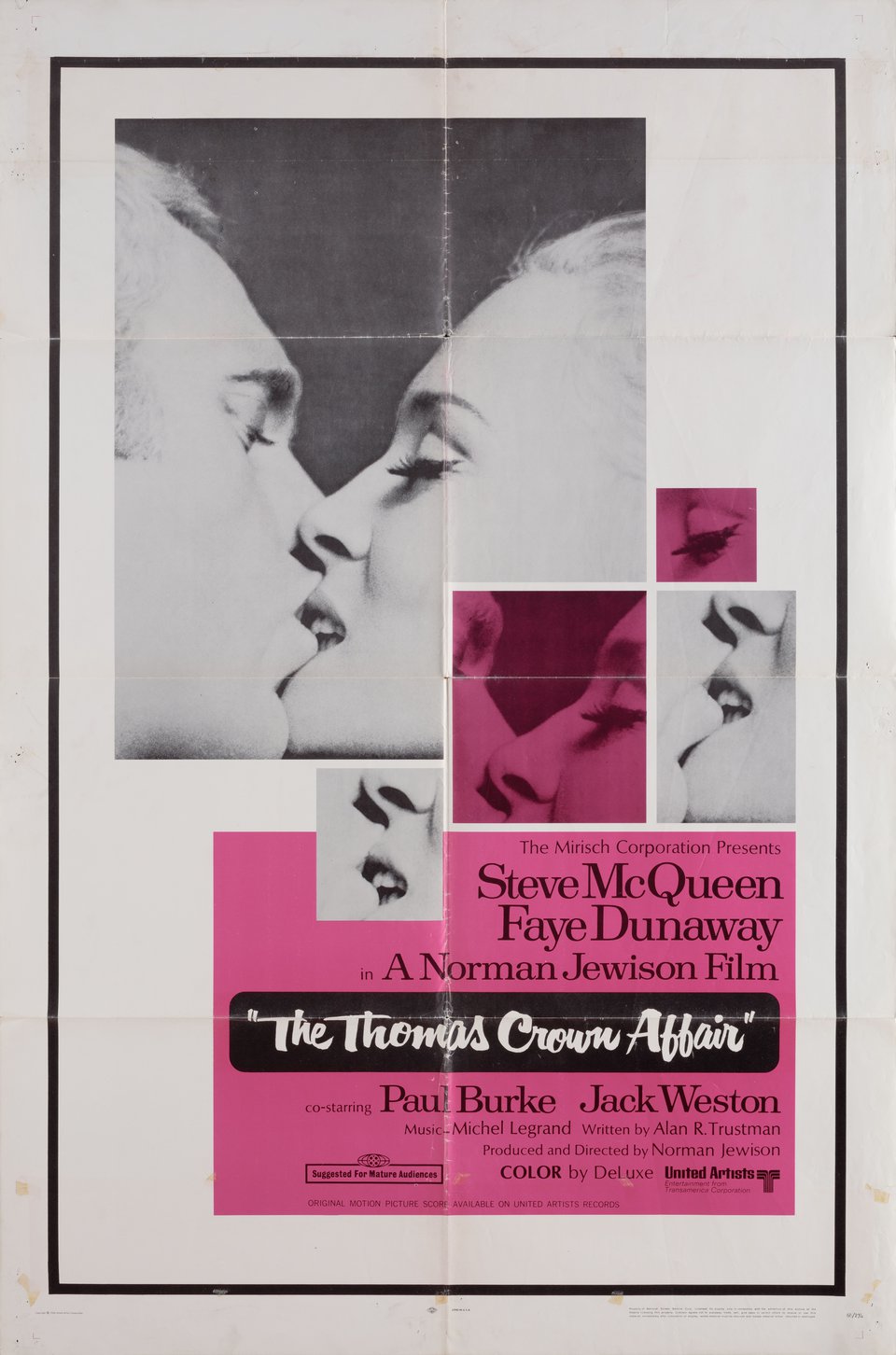 The Thomas Crown Affair Original 1968 U.S. One Sheet Movie Poster