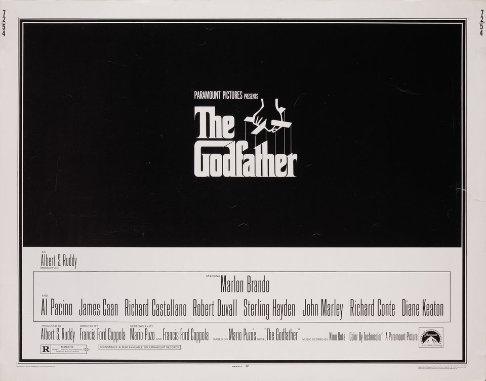 The Godfather Original 1972 U.S. Half Sheet Movie Poster