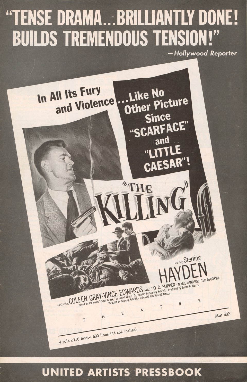 The Killing Original 1956 U.S. Movie Pressbook