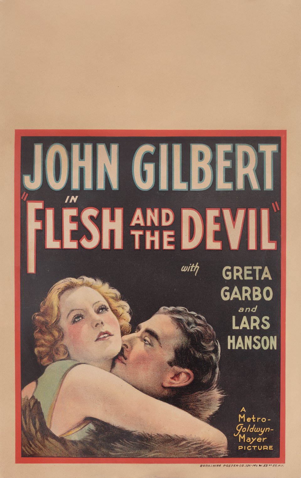 Flesh and the Devil Original 1926 U.S. Window Card Movie Poster