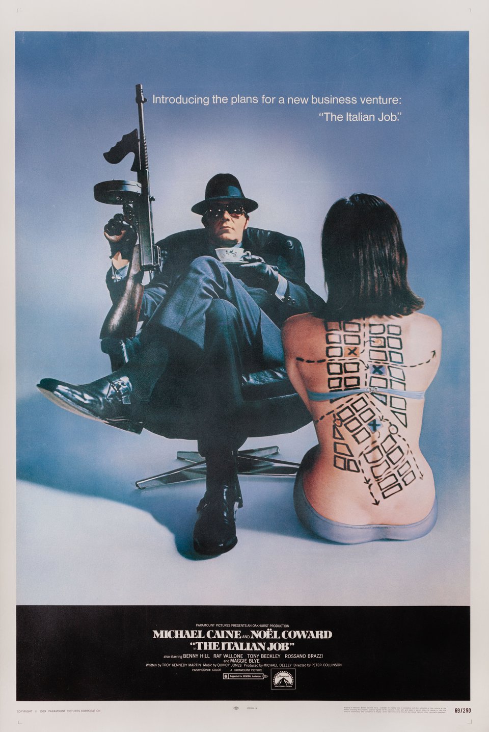 The Italian Job Original 1969 U.S. One Sheet Movie Poster