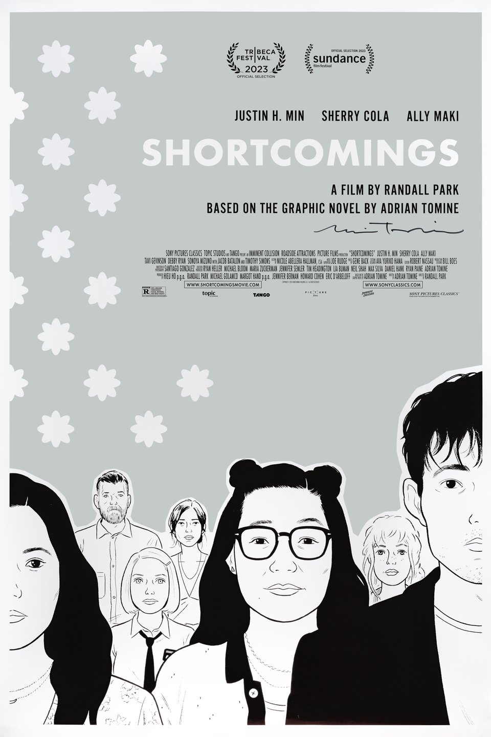 Shortcomings Original 2023 U.S. One Sheet Movie Poster Signed by Adrian Tomine