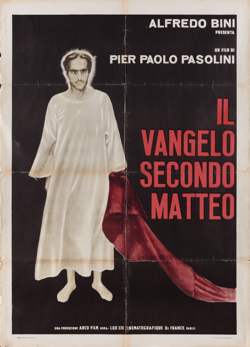 The Gospel According to St. Matthew Original 1964 Italian Due Foglio Movie Poster