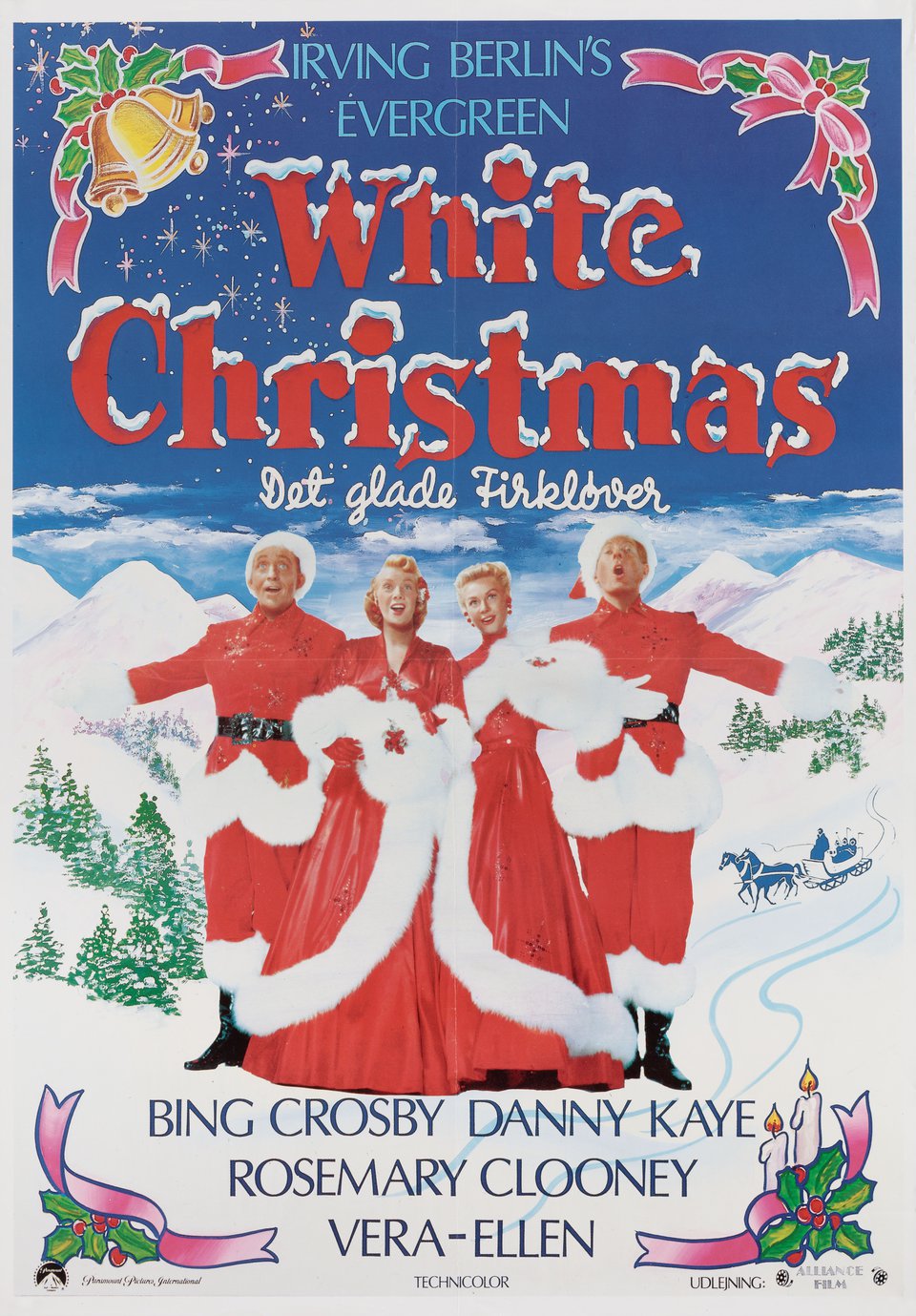White Christmas Original R1960s Danish A1 Movie Poster