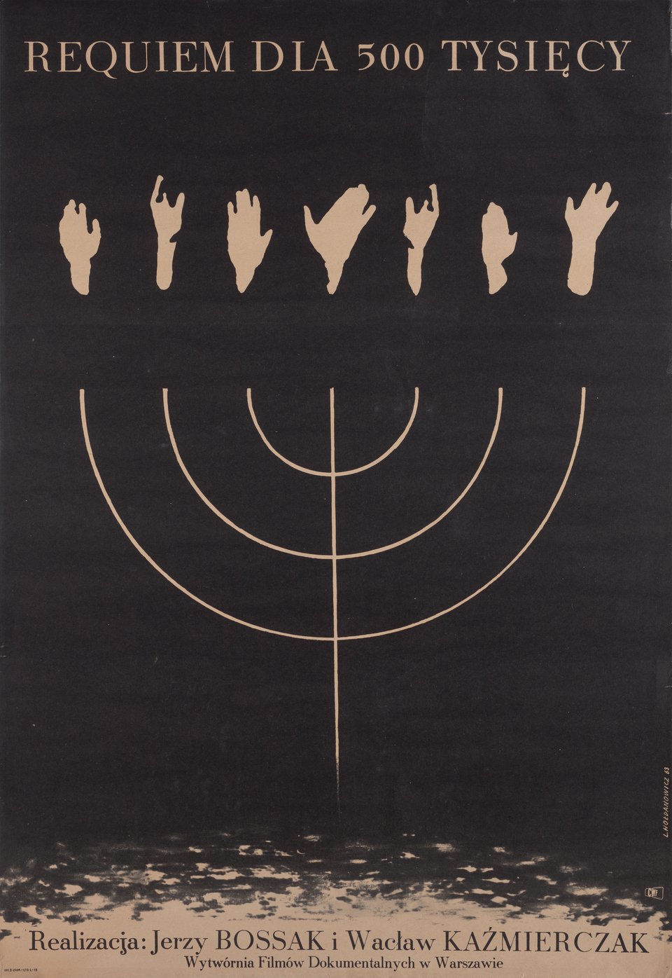 Requiem dla 500 tysiecy Original 1963 Polish A1 Movie Poster