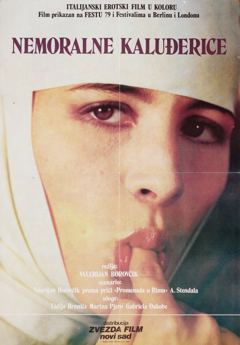 Behind Convent Walls Original 1978 Yugoslav B2 Movie Poster