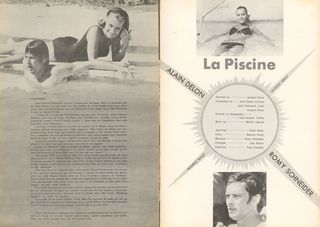 La Piscine Original 1969 Japanese Movie Program Alternate Image