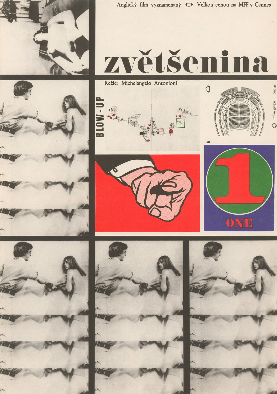 Blow-Up Original 1968 Czech A3 Movie Poster