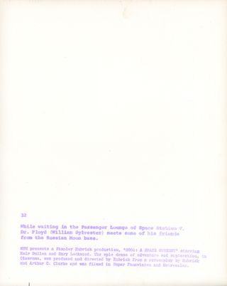 2001: A Space Odyssey Original 1968 U.S. Silver Gelatin Single-Weight Photo Alternate Image