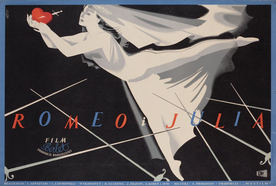 Romeo & Juliet Original 1955 Polish A1 Movie Poster