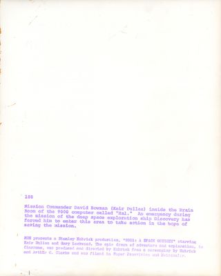 2001: A Space Odyssey Original 1968 U.S. Silver Gelatin Single-Weight Photo Alternate Image