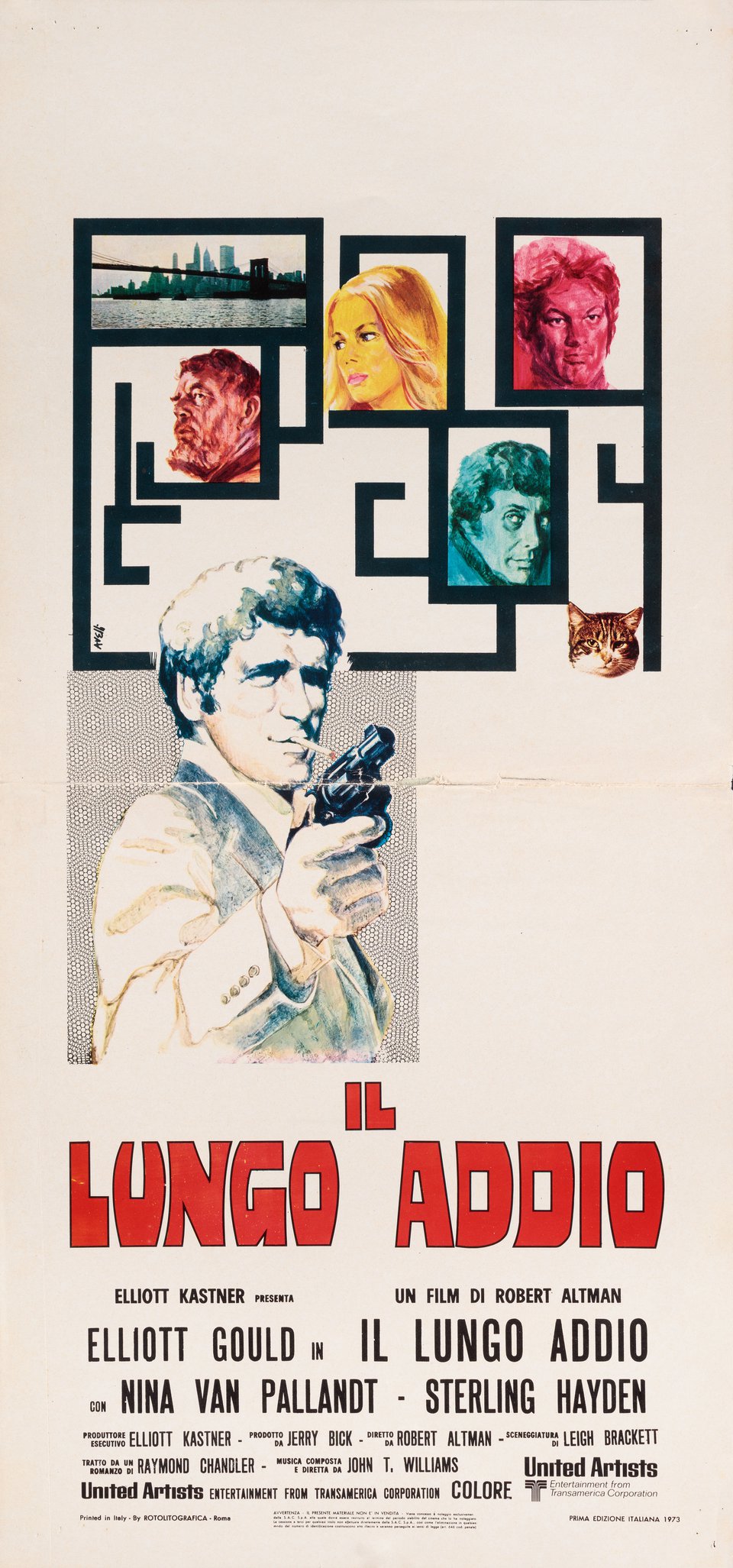 The Long Goodbye Original 1973 Italian Locandina Movie Poster