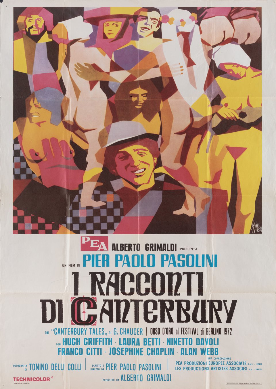 The Canterbury Tales Original 1972 Italian Due Foglio Movie Poster