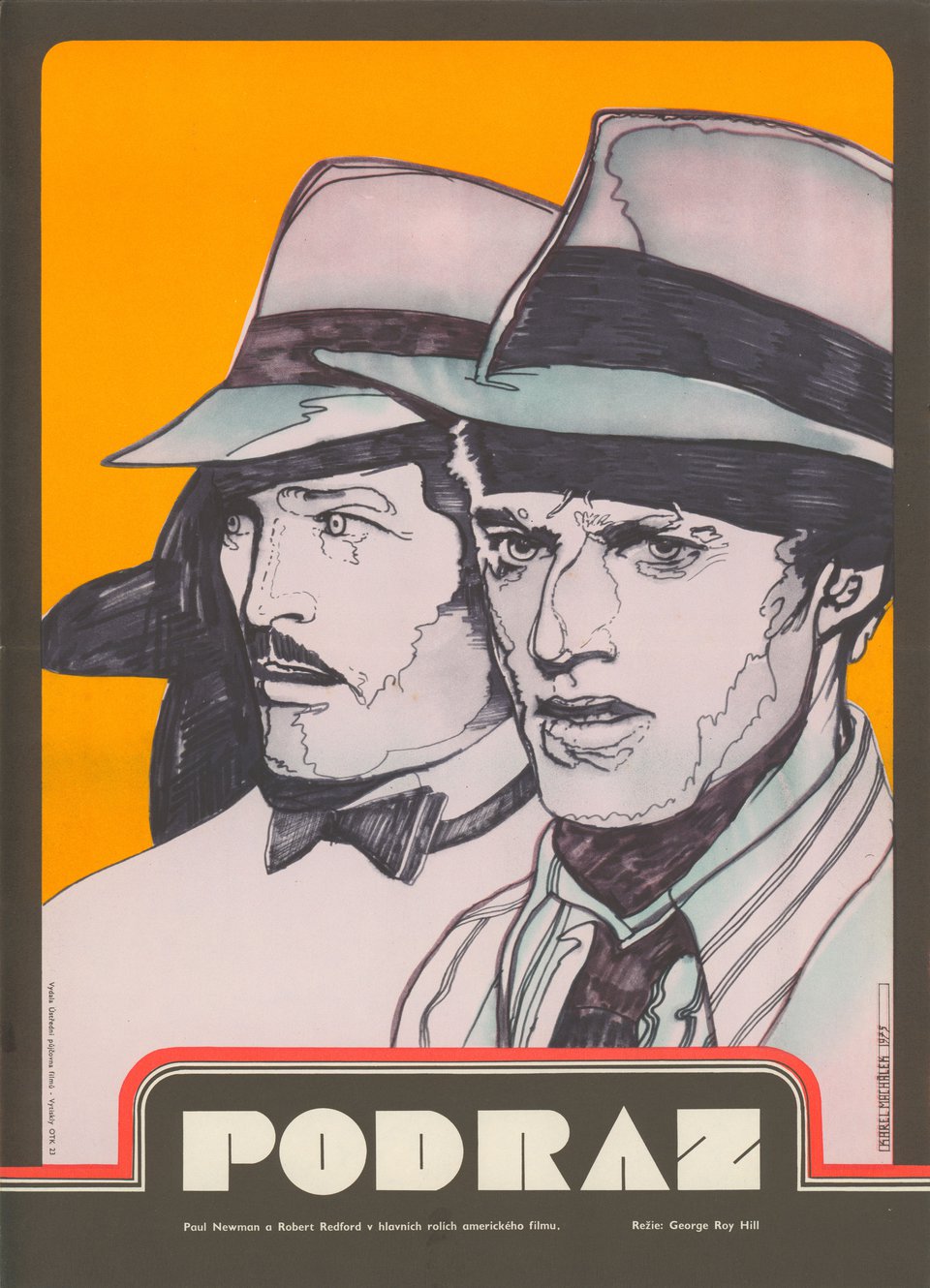 The Sting Original 1975 Czech A3 Movie Poster