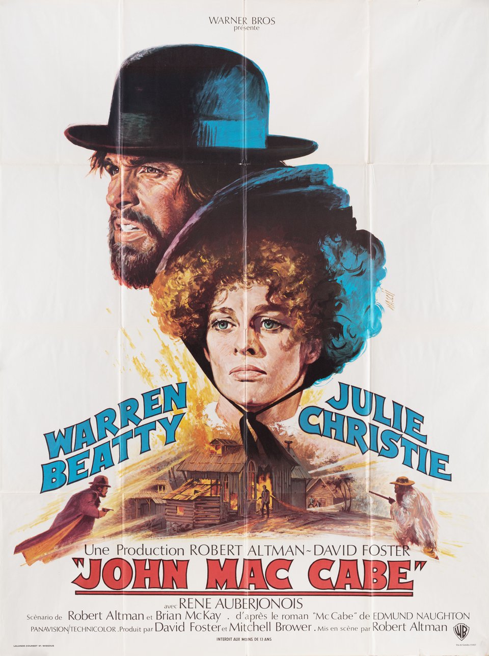 McCabe & Mrs. Miller Original 1971 French Grande Movie Poster