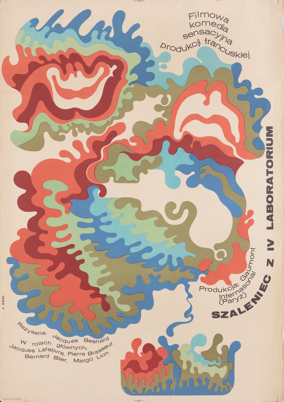 Le fou du labo IV Original 1969 Polish A1 Movie Poster