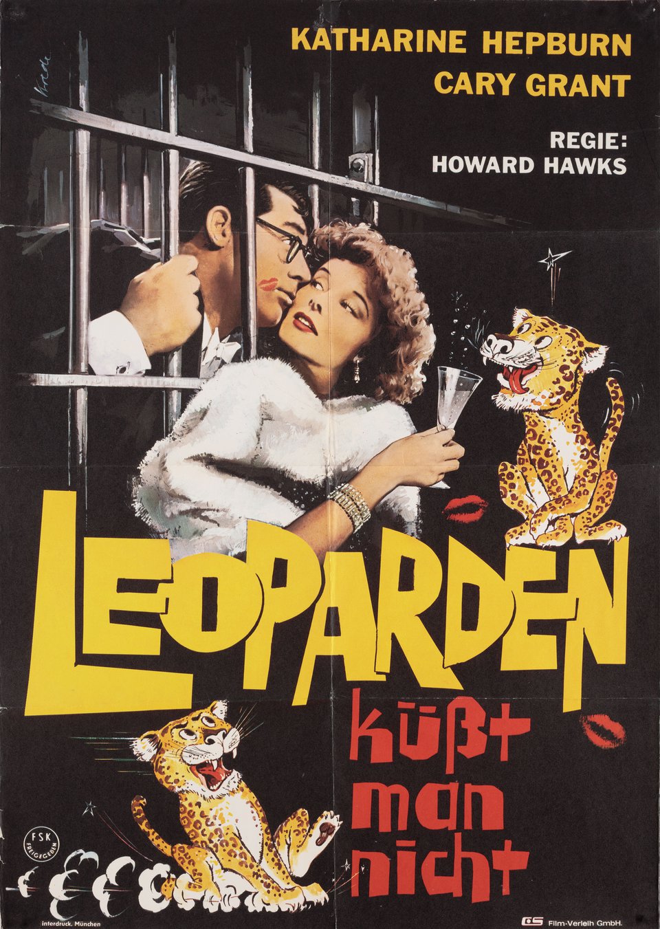 Bringing Up Baby Original 1966 German A1 Movie Poster