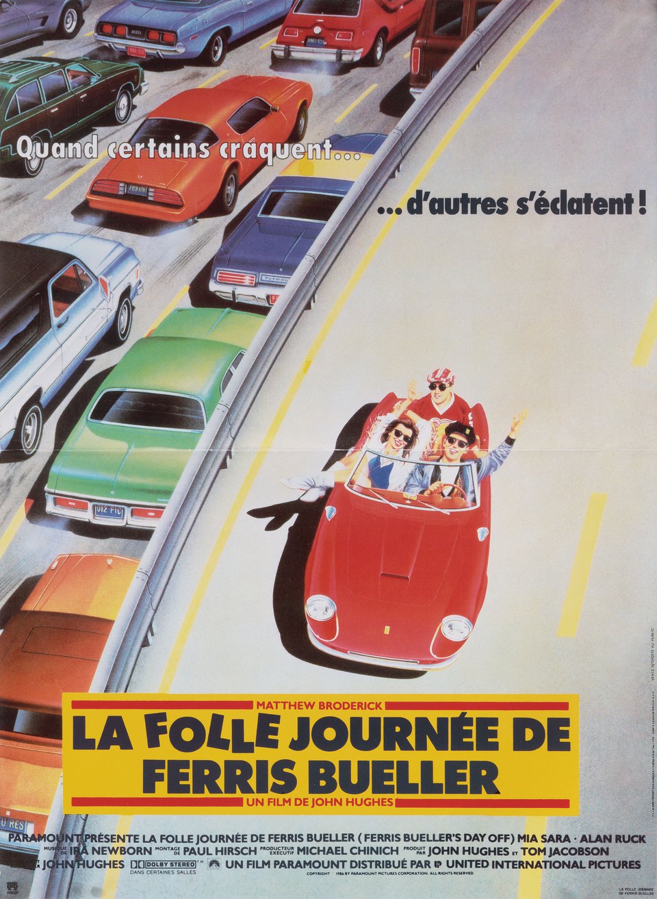 Ferris Bueller's Day Off Original 1986 French Petite Movie Poster