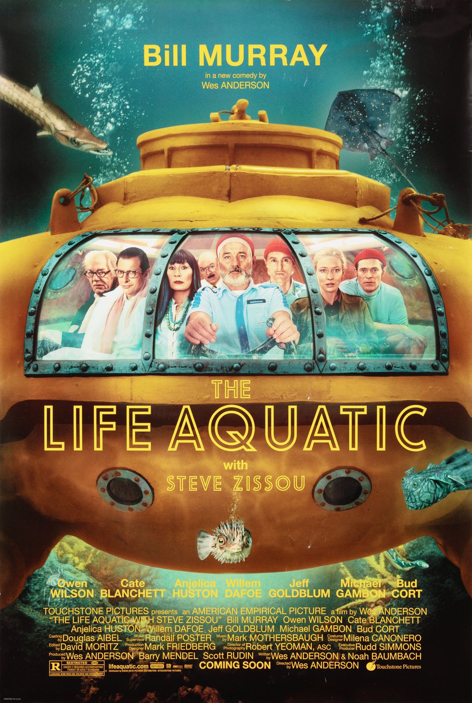 The Life Aquatic with Steve Zissou Original 2004 U.S. One Sheet Movie Poster