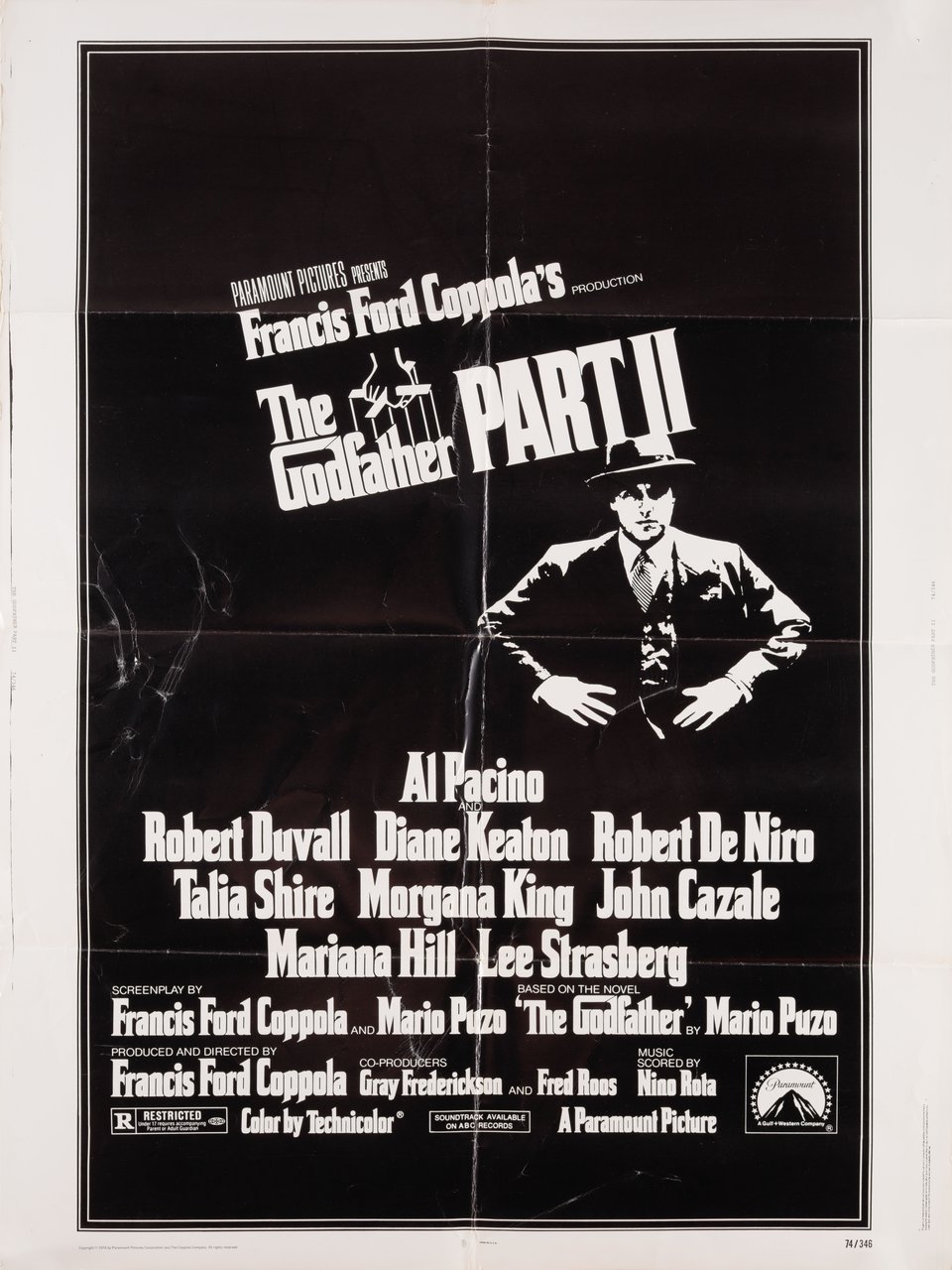 The Godfather: Part II Original 1974 U.S. 30 by 40 Movie Poster