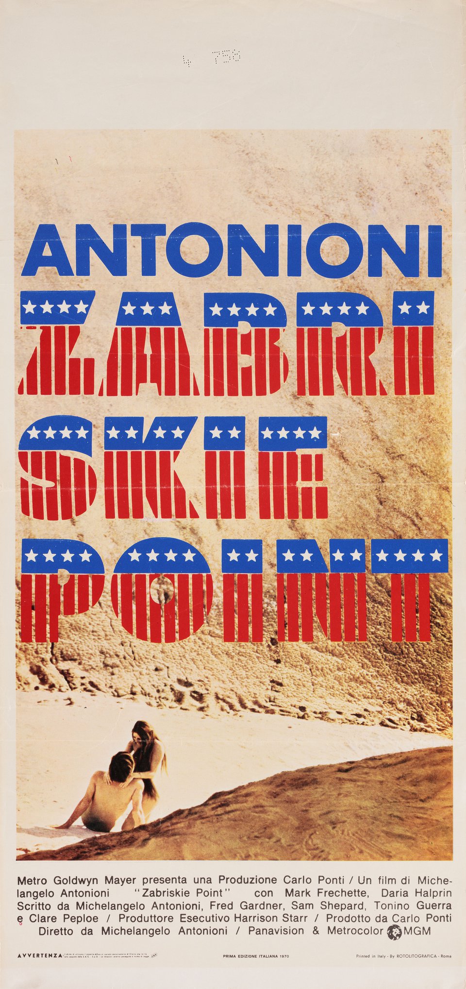 Zabriskie Point Original 1970 Italian Locandina Movie Poster