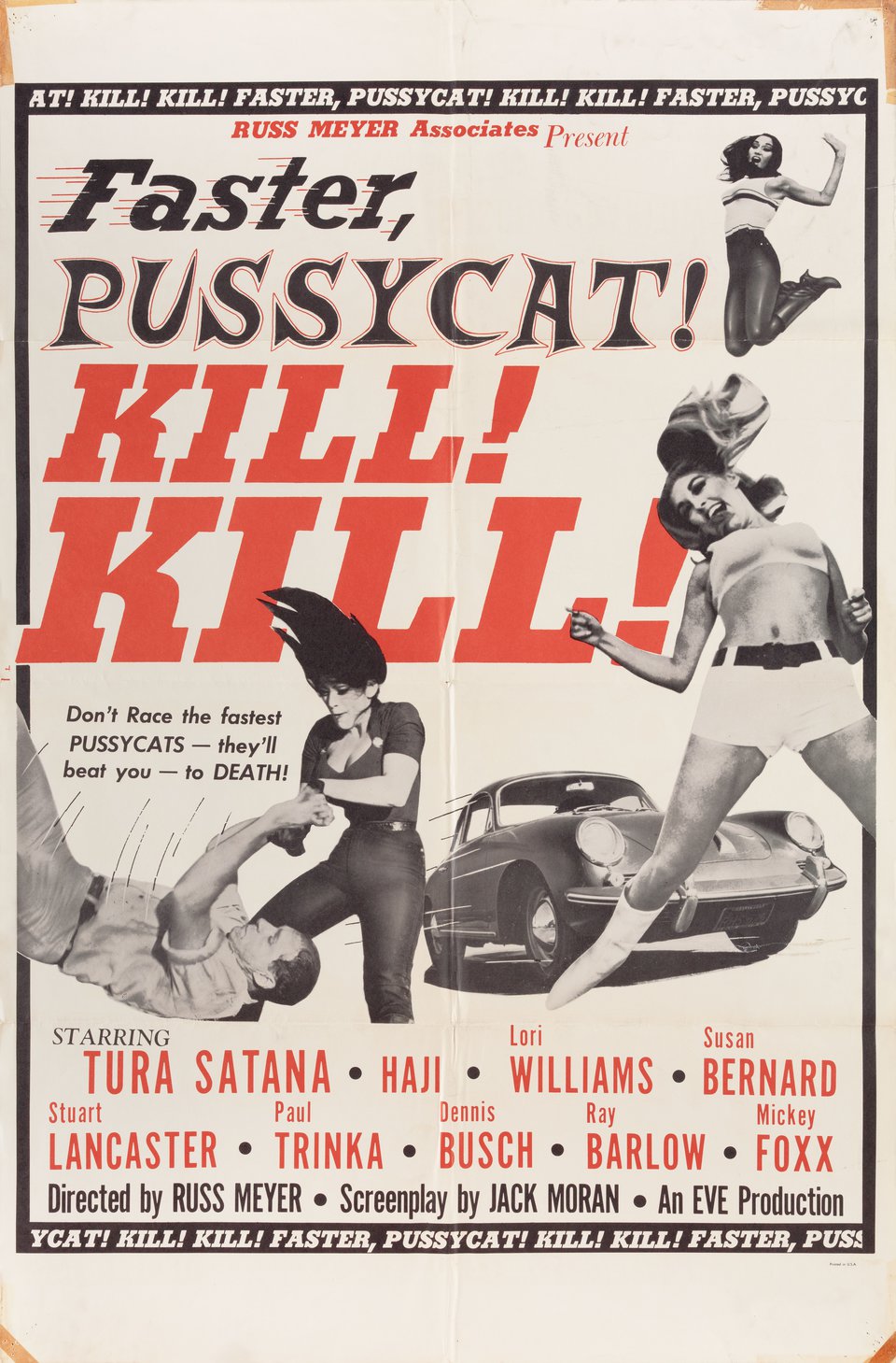Faster, Pussycat! Kill! Kill! Original 1966 U.S. One Sheet Movie Poster