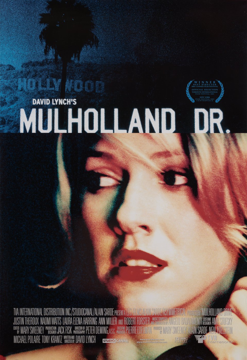 Mulholland Drive Original 2001 Canadian One Sheet Movie Poster