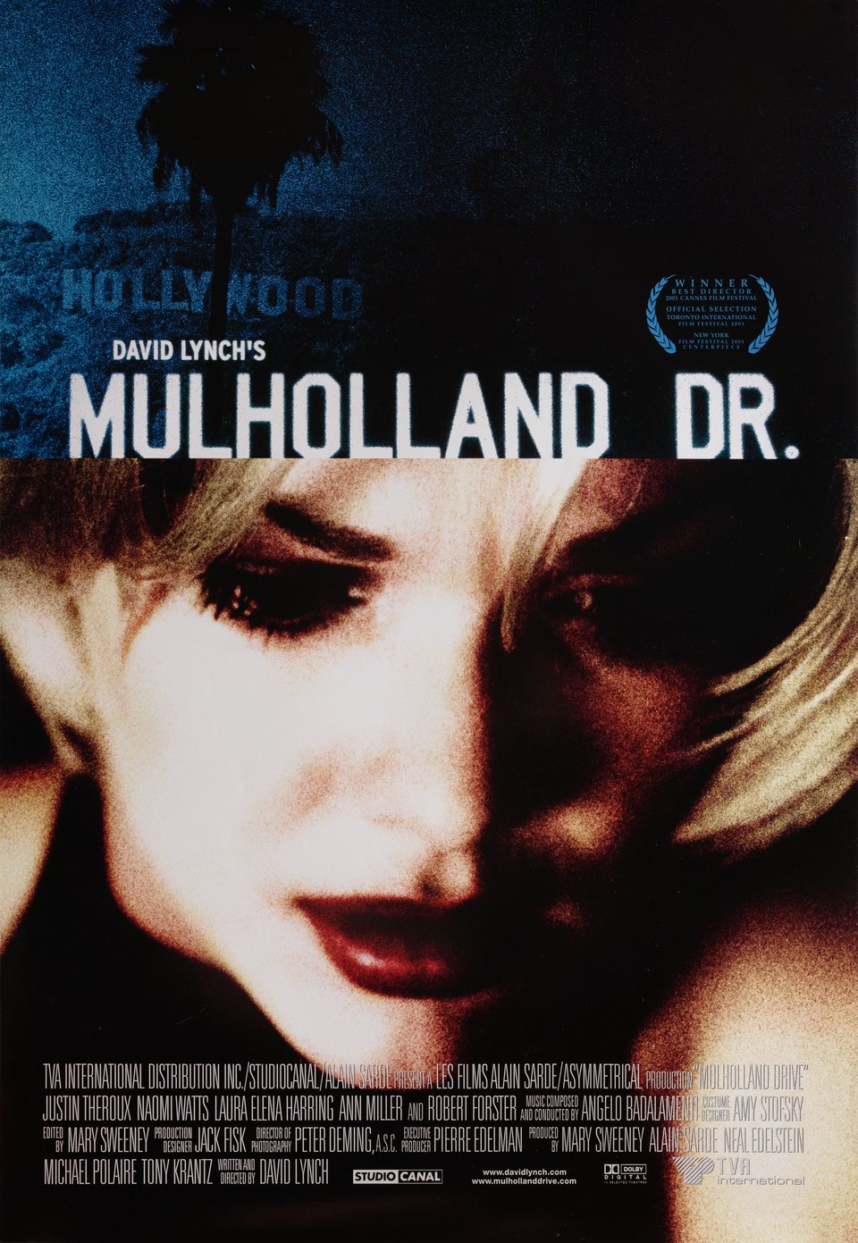 Mulholland Drive Original 2001 Canadian One Sheet Movie Poster