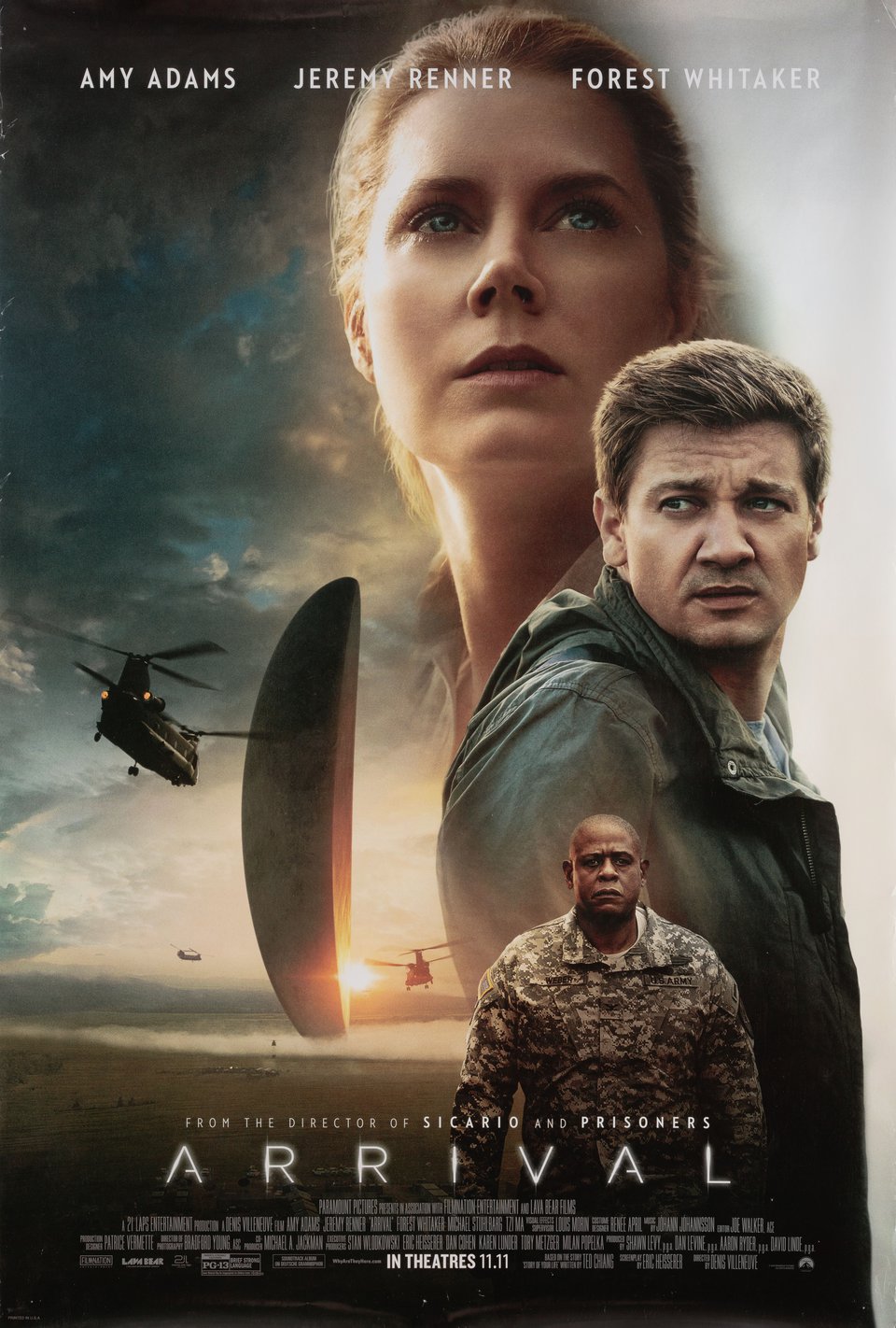 Arrival Original 2016 U.S. One Sheet Movie Poster