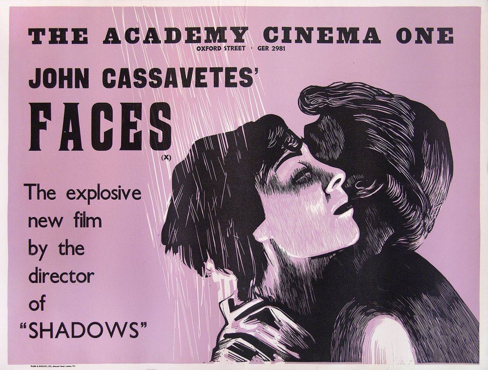 Faces Original 1977 British Quad Movie Poster