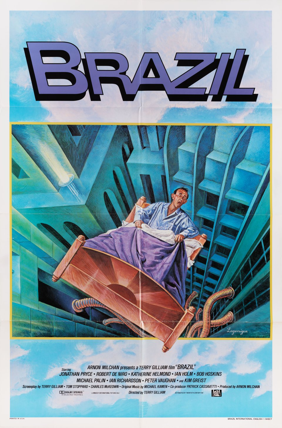 Brazil Original 1986 U.S. One Sheet Movie Poster