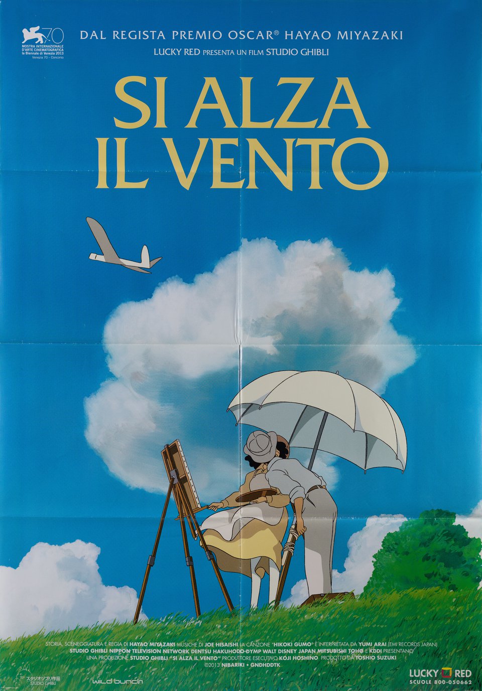The Wind Rises Original 2013 Italian Due Foglio Movie Poster