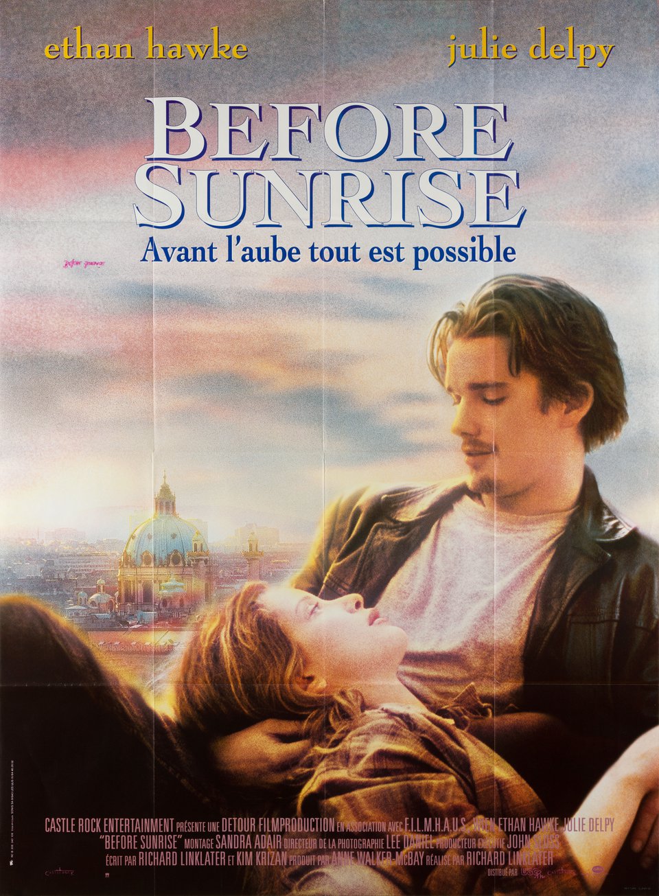 Before Sunrise Original 1995 French Grande Movie Poster