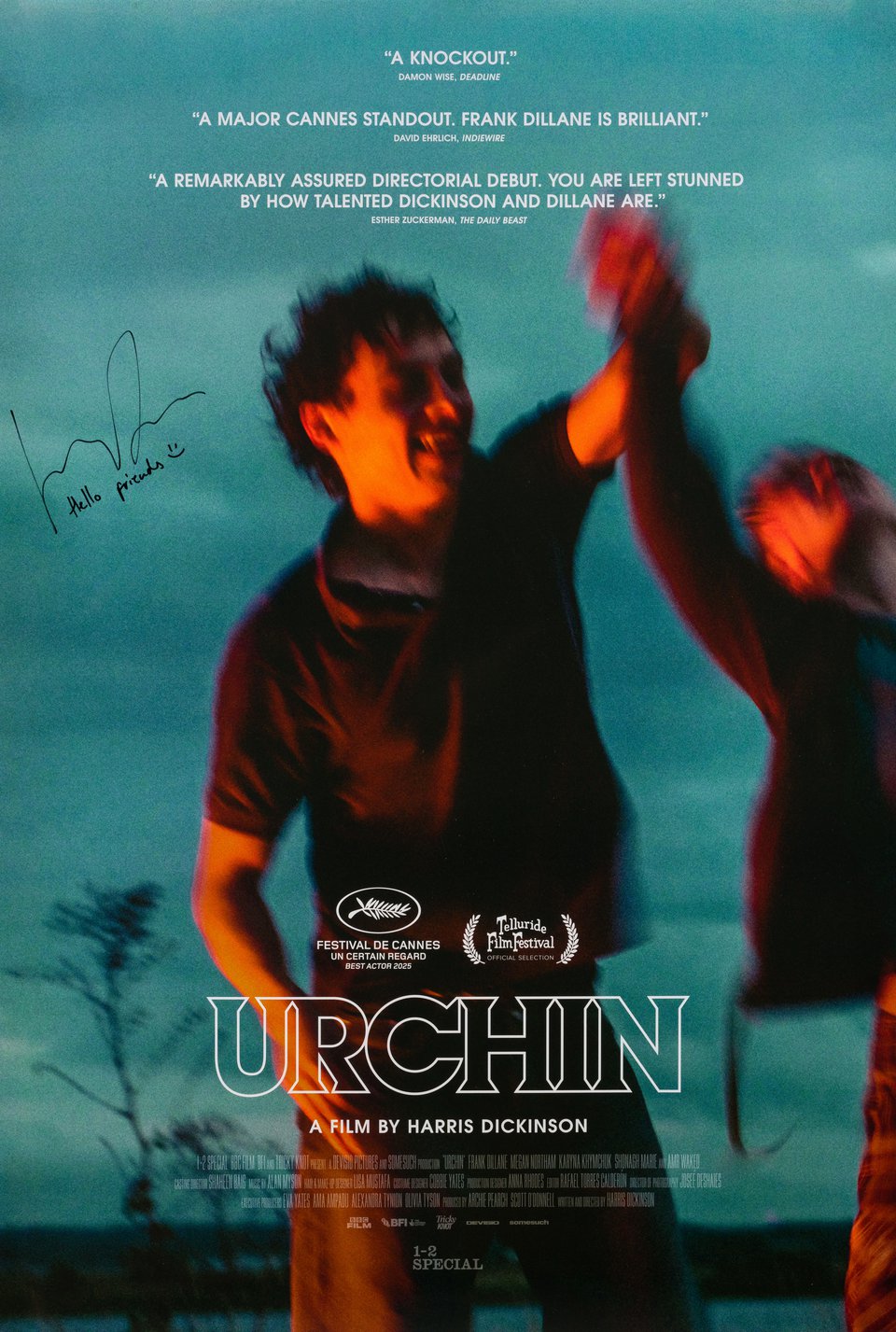 Urchin Original 2025 U.S. One Sheet Movie Poster Signed by Harris Dickinson
