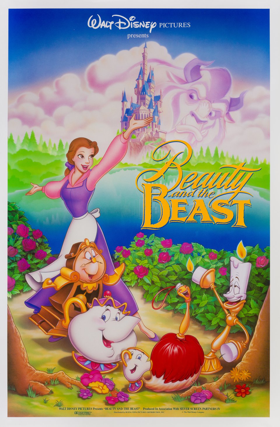 Beauty and the Beast Original 1991 U.S. Movie Poster
