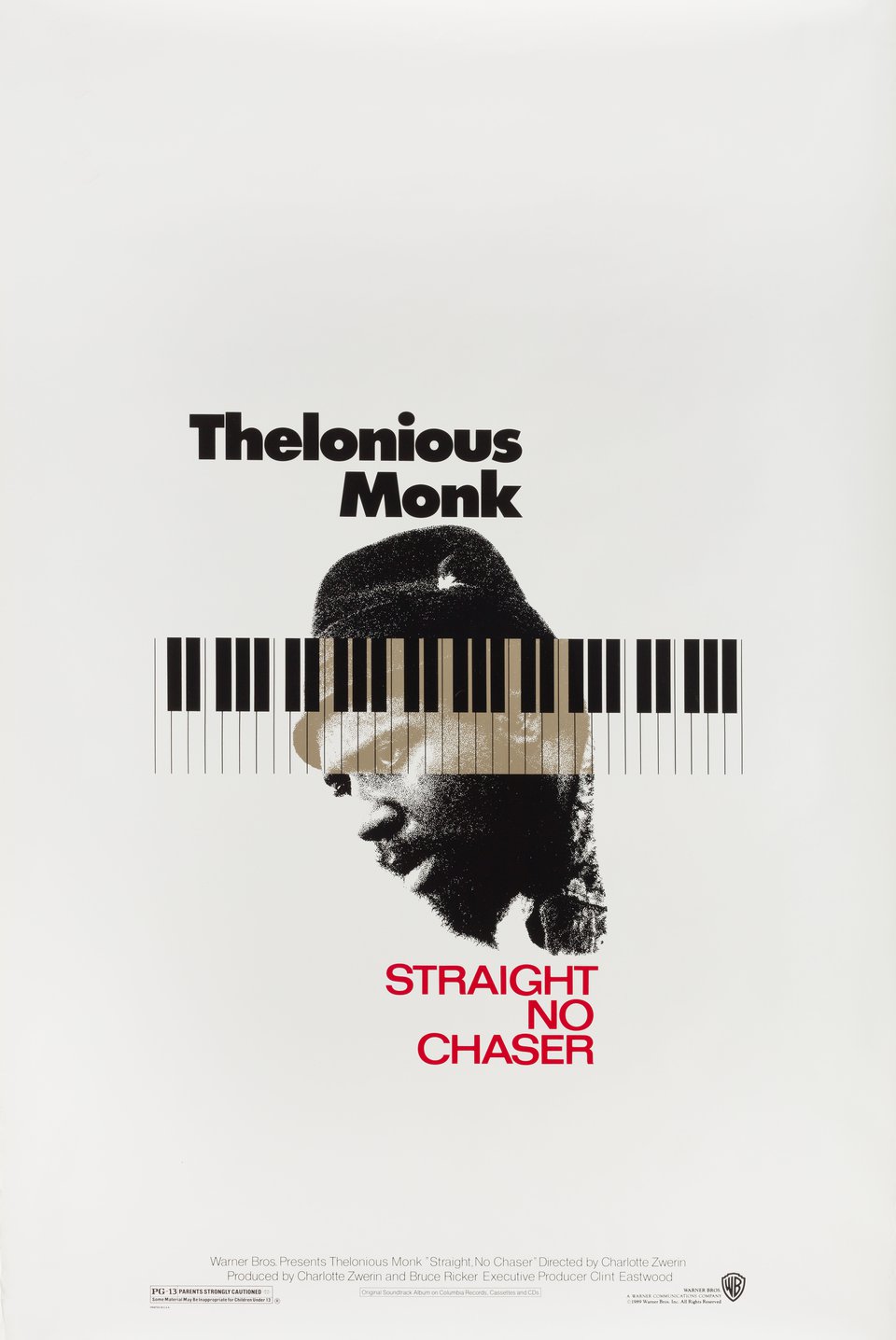 Thelonious Monk: Straight, No Chaser Original 1989 U.S. One Sheet Movie Poster