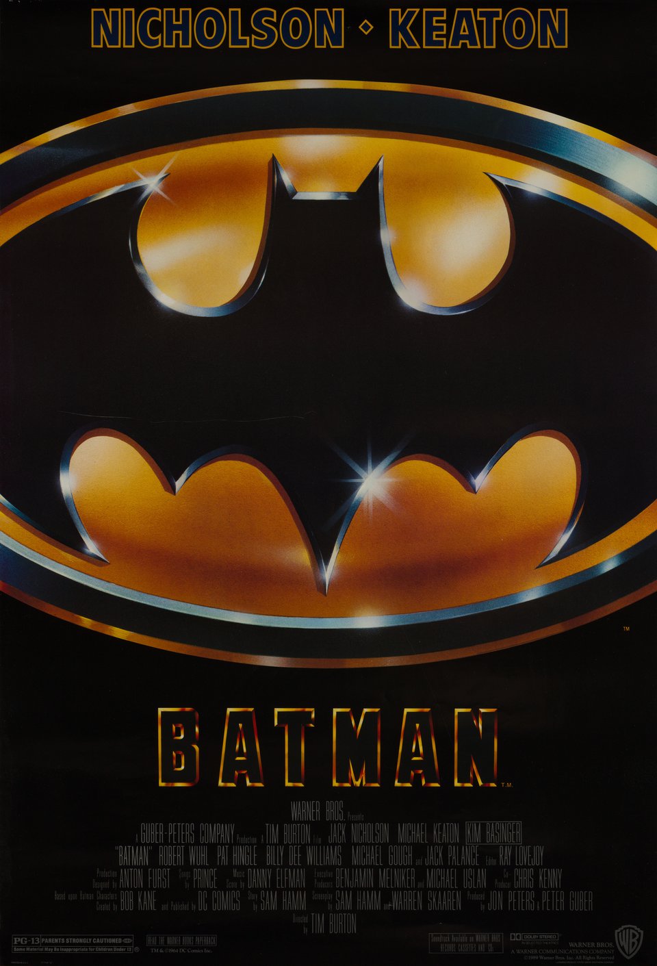 Batman Original 1989 U.S. One Sheet Movie Poster
