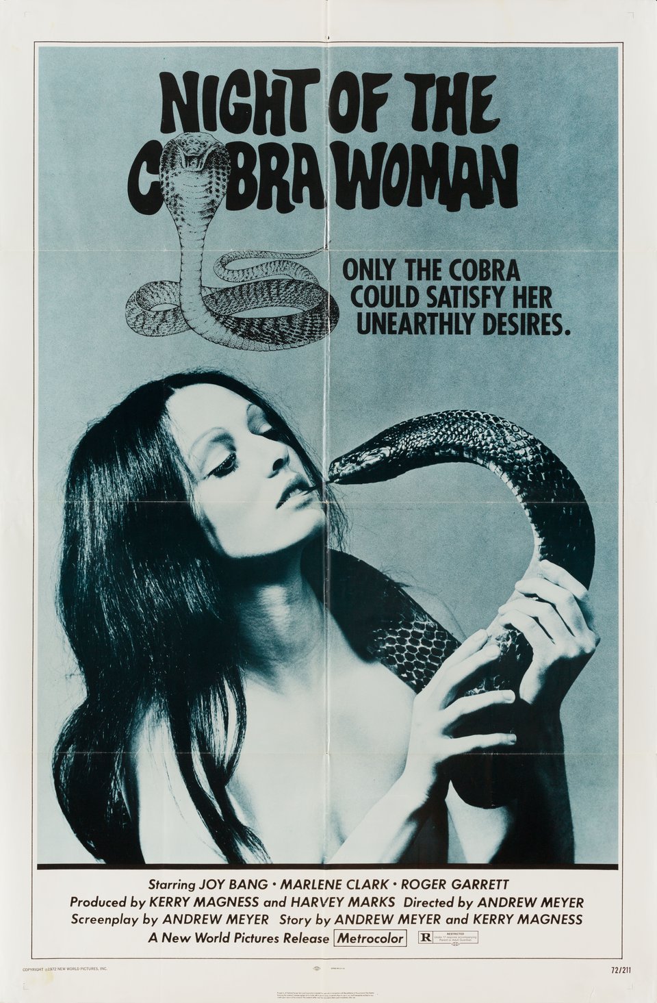 Night of the Cobra Woman Original 1972 U.S. One Sheet Movie Poster