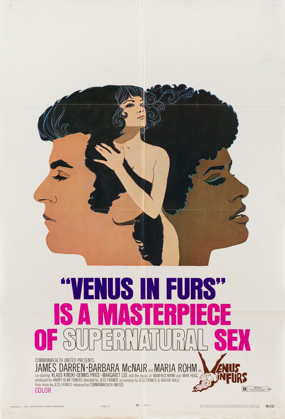 Venus in Furs Original 1969 U.S. One Sheet Movie Poster