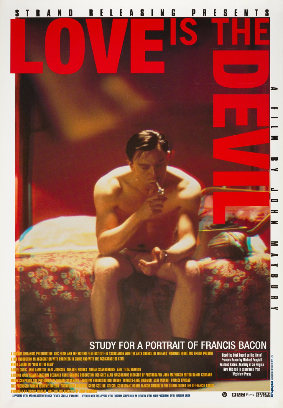 Love Is the Devil: Study for a Portrait of Francis Bacon Original 1998 U.S. Mini Movie Poster