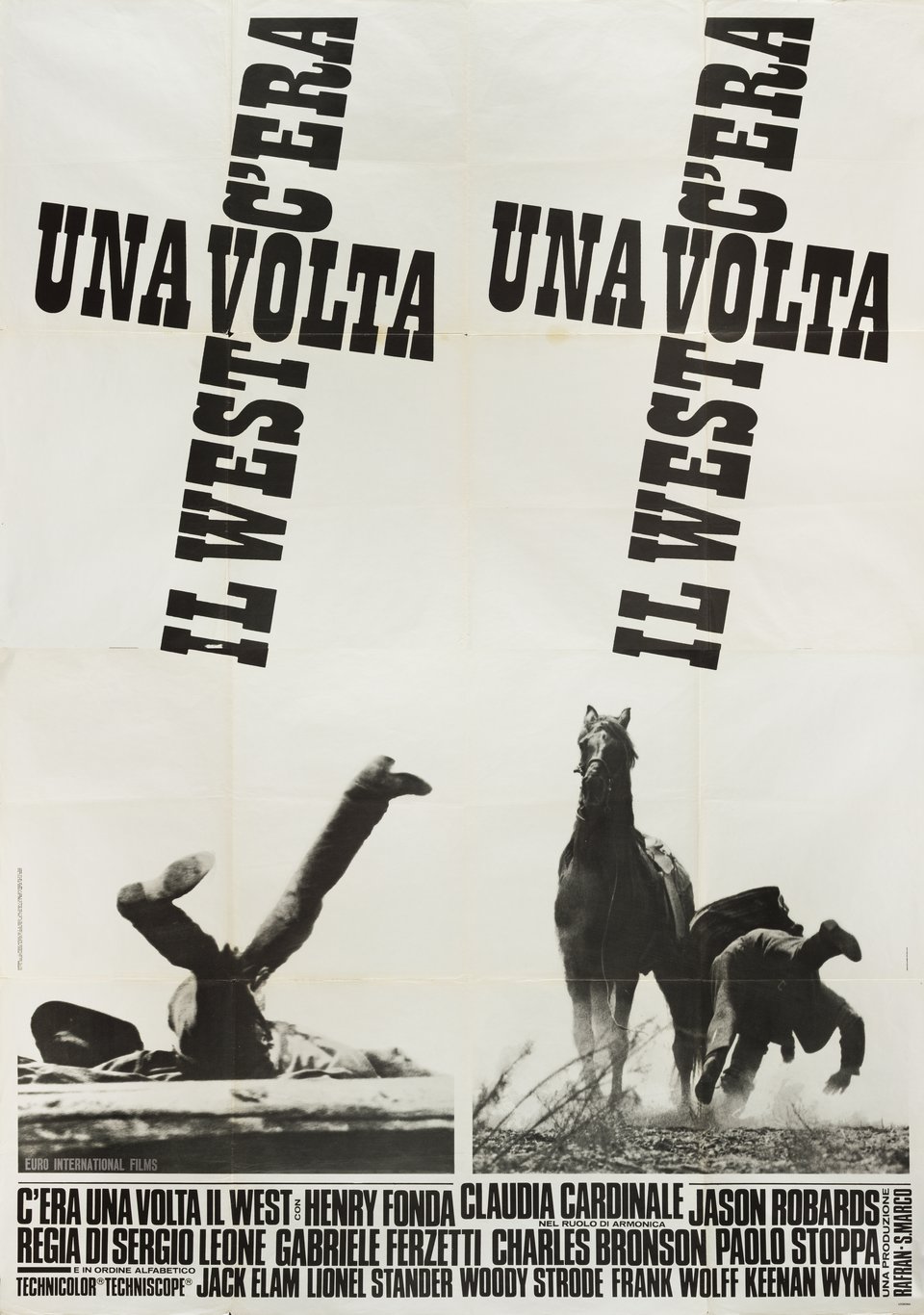 Once Upon a Time in the West Original 1968 Italian Quattro Foglio Movie Poster