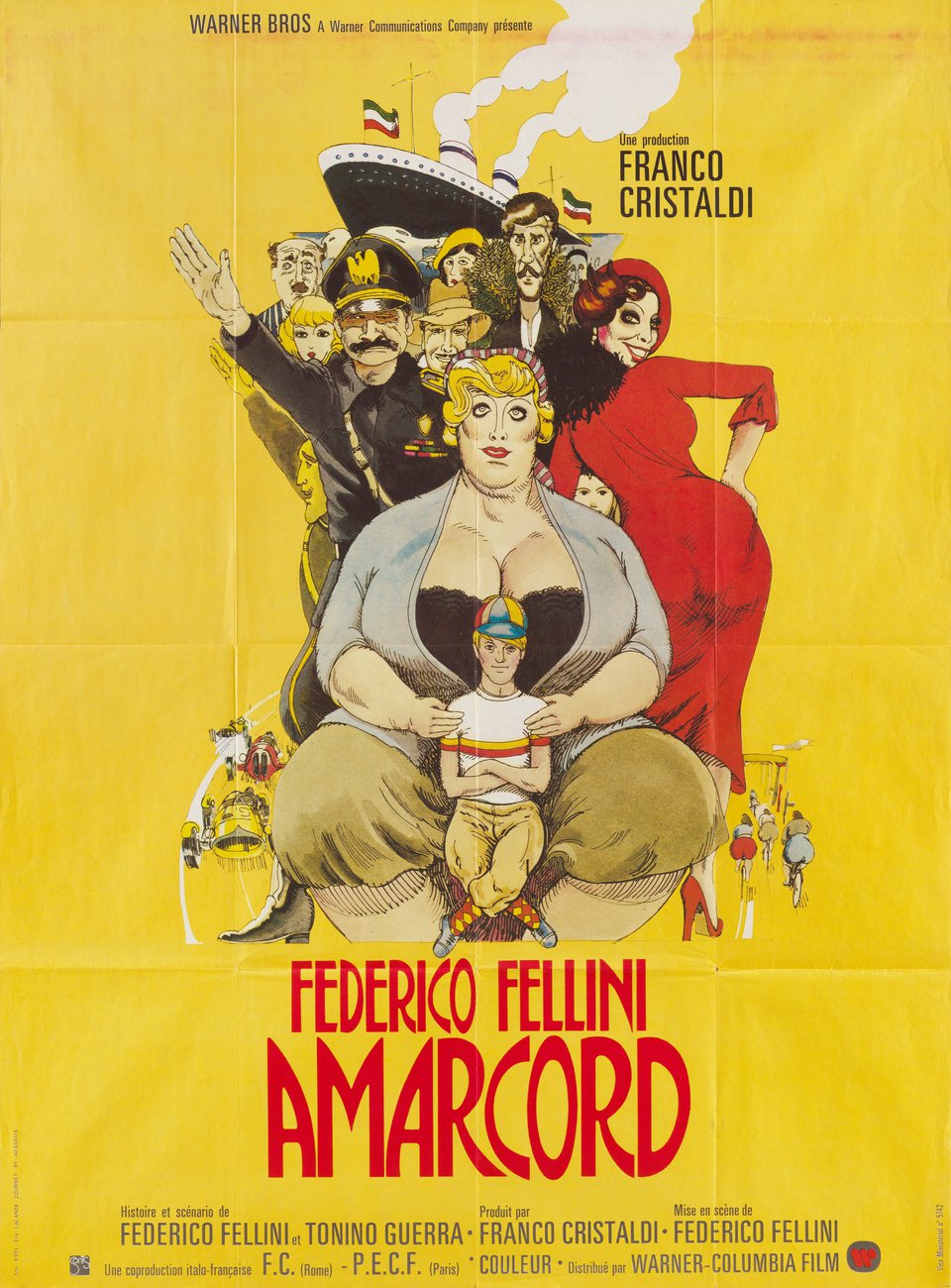 Amarcord Original 1974 French Grande Movie Poster